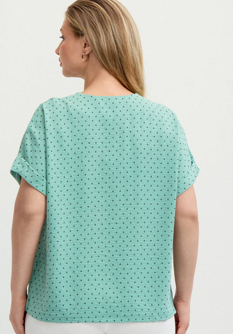 Блуза на кулиске по низу Мира шир.  750, рис. 3