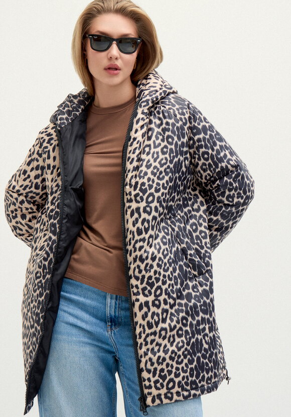 Куртка с анималистическим принтом и капюшоном шир.  580, рис. 1