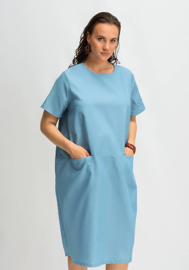 Платье свободного кроя с потайными карманами шир.  750, рис. 10