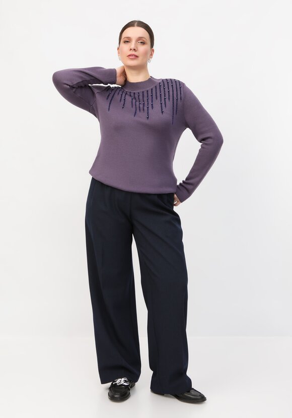 Джемпер с жемчугом и метанитью шир.  580, рис. 18