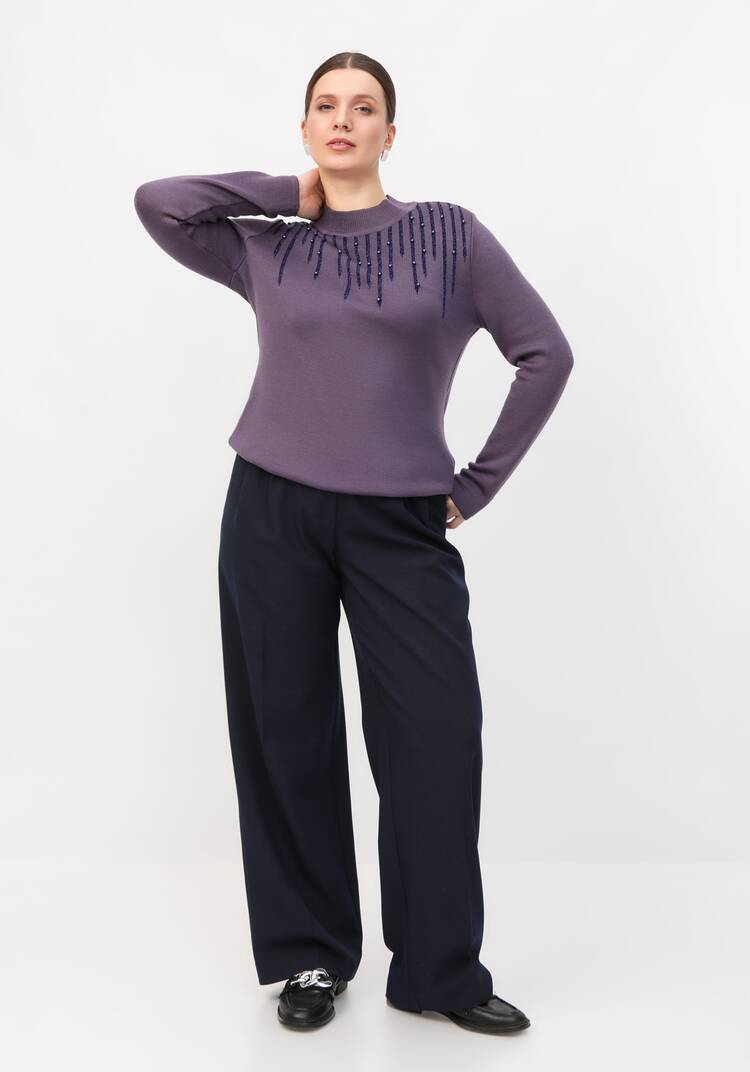 Джемпер с жемчугом и метанитью шир.  750, рис. 18