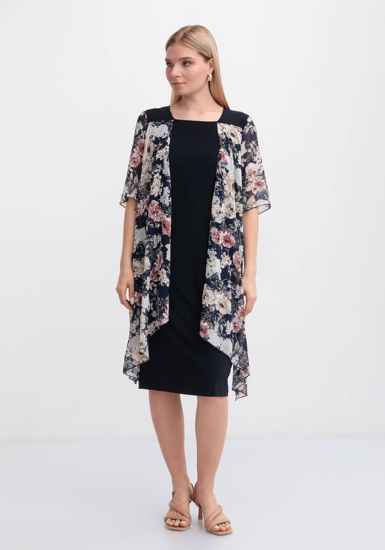 Платье с шифоновой накидкой с узором шир.  750, рис. 16