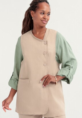 Жилет с асимметричной застежкой