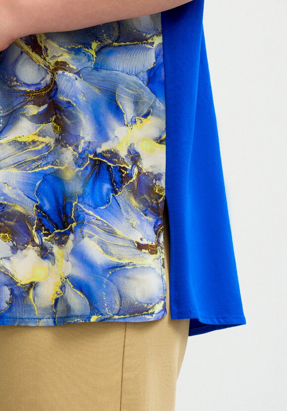 Блуза комбинированная со спущенным плечом шир.  580, рис. 14