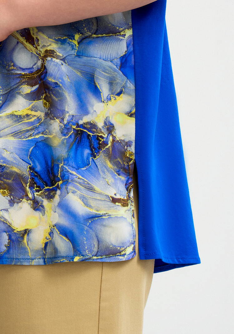 Блуза комбинированная со спущенным плечом шир.  750, рис. 14