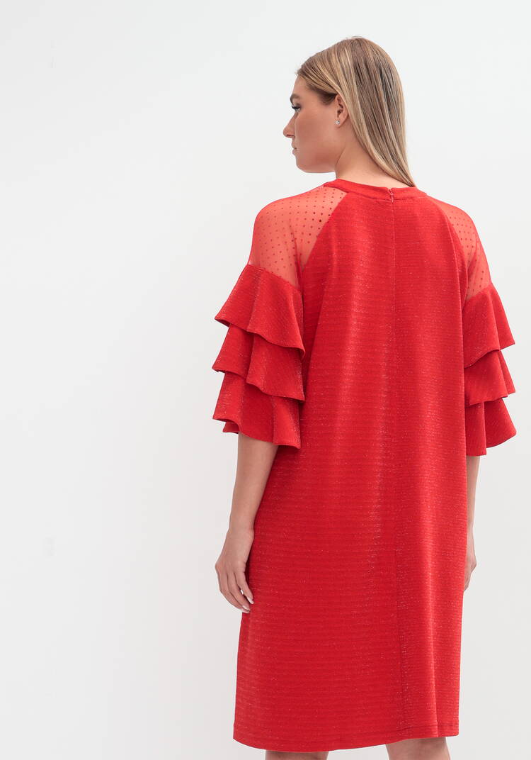 Платье с рукавом волан шир.  750, рис. 8