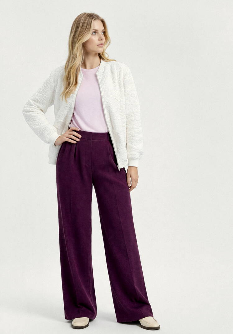 Бомбер из ткани с жаккардовым узором шир.  750, рис. 36