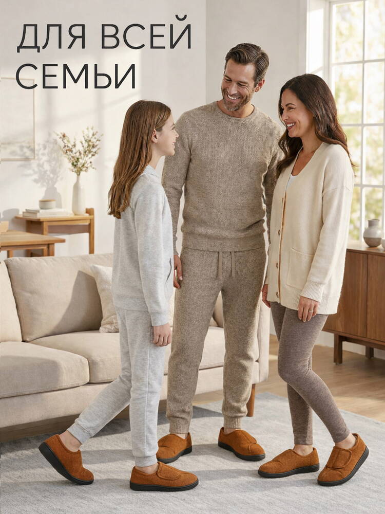 Тапочки на липучках Уют шир.  750, рис. 48