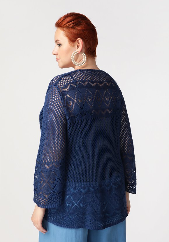 Кардиган Ажурное сочетание шир.  580, рис. 11