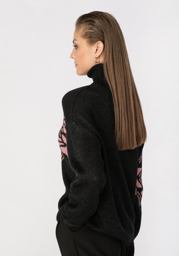 Джемпер с орнаментом по груди и рукаву шир.  580, рис. 9