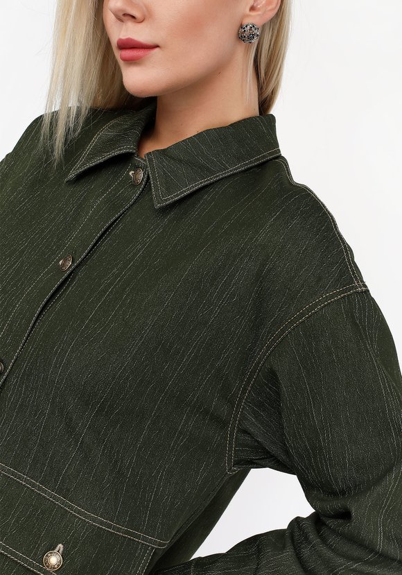 Куртка джинсовая с накладными карманами шир.  580, рис. 4