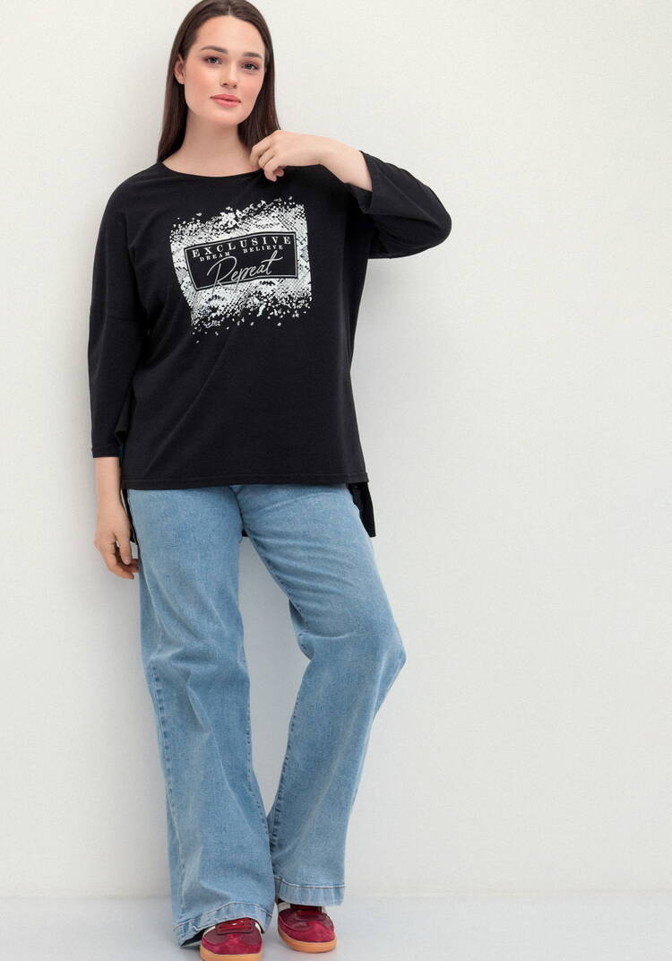 Туника с принтом на груди шир.  750, рис. 10