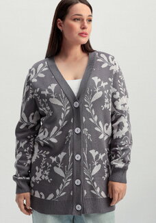 Кардиган с цветочным рисунком