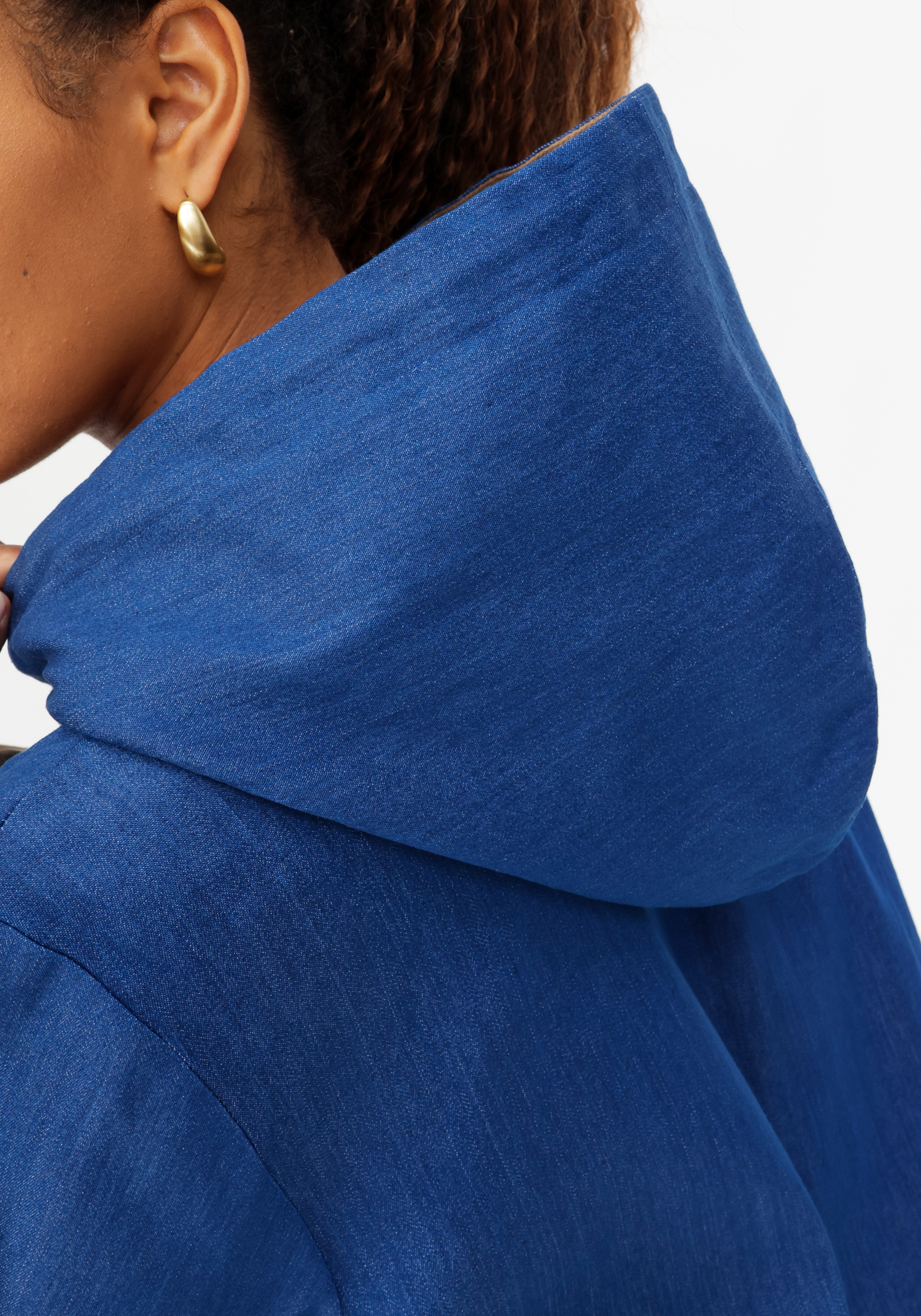 Куртка джинсовая на молнии с капюшоном Frida, цвет синий, размер 50 - фото 7