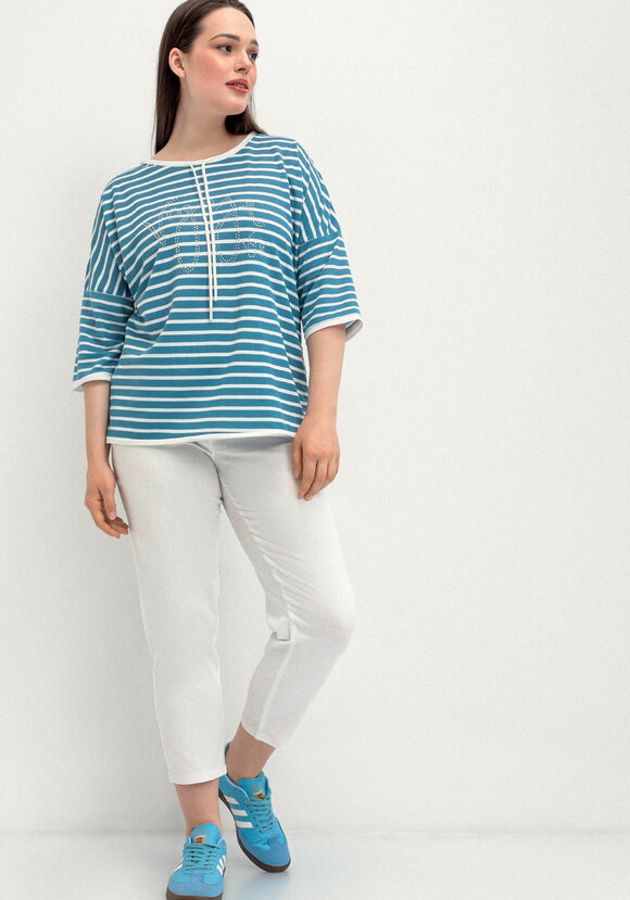 Брюки прямого кроя с поясом на резинке шир.  580, рис. 6