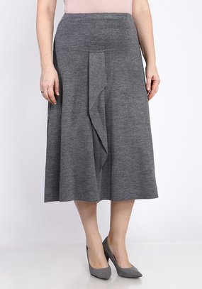 Юбка с вертикальным воланом