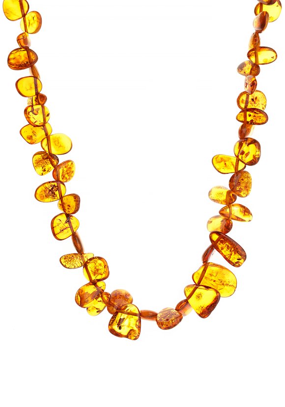 Бусы Янтарные лепестки шир.  580, рис. 1