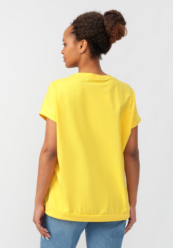 Блуза с принтом и ажурными вставками шир.  580, рис. 28