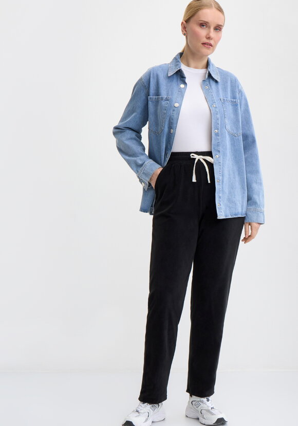 Брюки велюровые прямые на резинке по поясу шир.  580, рис. 13