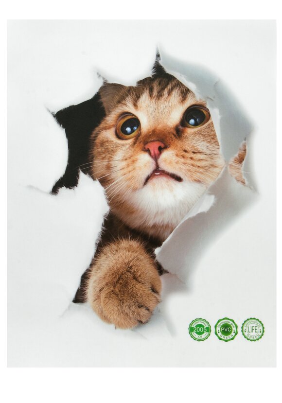 Наклейка интерьерная 3D Милая киса, 4 шт. шир.  580, рис. 11