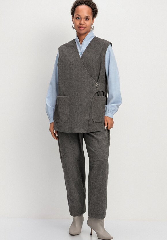 Жилет на запах свободного кроя шир.  580, рис. 2