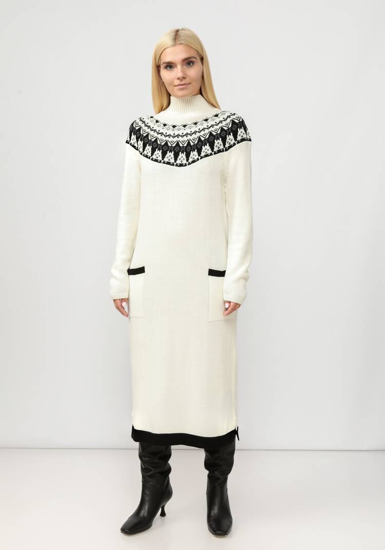 Платье вязаное со скандинавским рисунком шир.  750, рис. 11