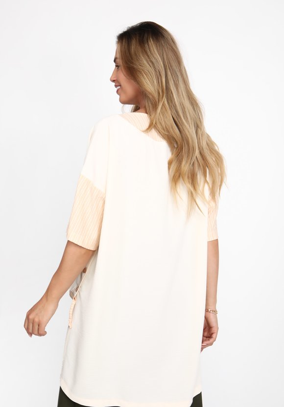 Туника комбинированная на пуговицах шир.  580, рис. 3