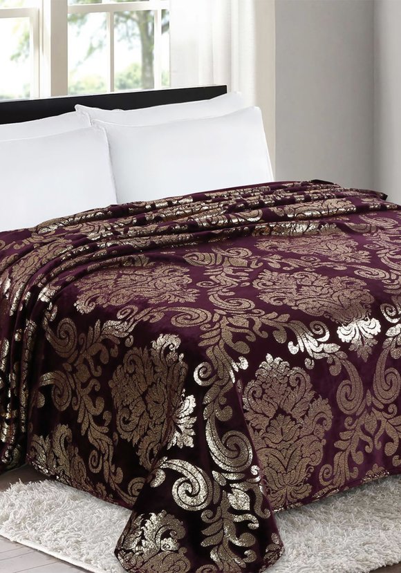 Покрывало Королевские узоры, велсофт шир.  580, рис. 1