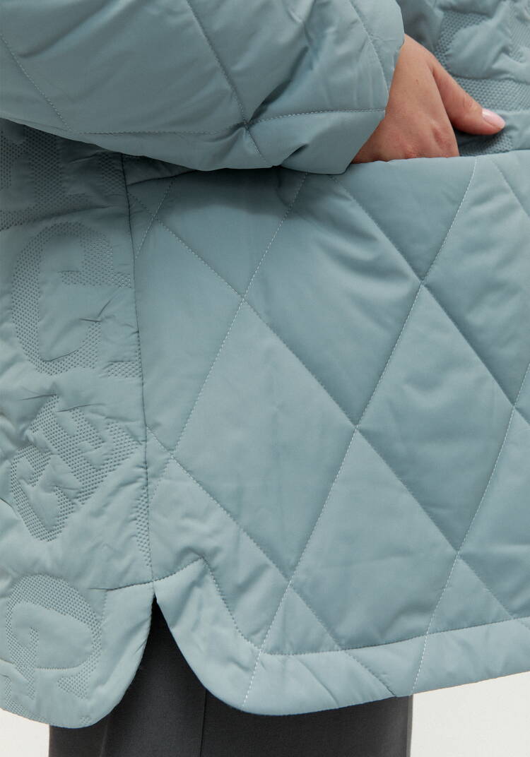 Куртка стеганая фактурная с капюшоном шир.  750, рис. 15