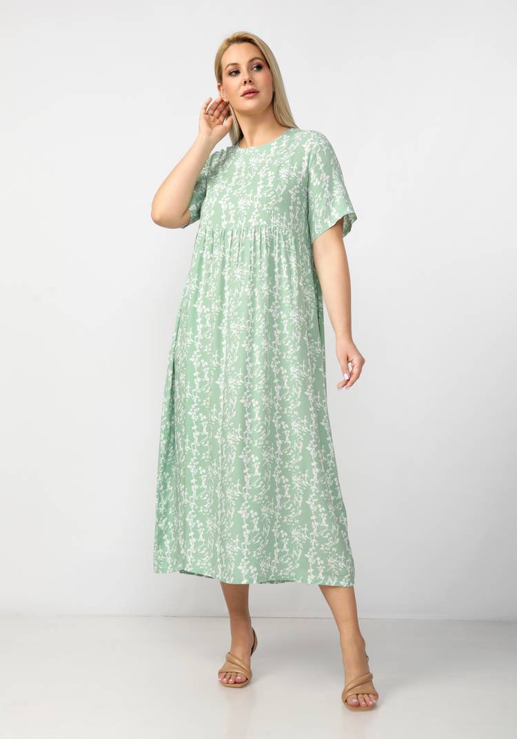 Платье свободного кроя с отрезной кокеткой шир.  750, рис. 16