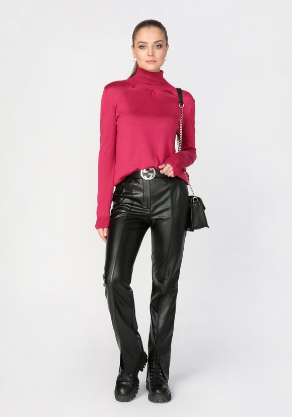 Джемпер женский со складками по полочке шир.  580, рис. 19