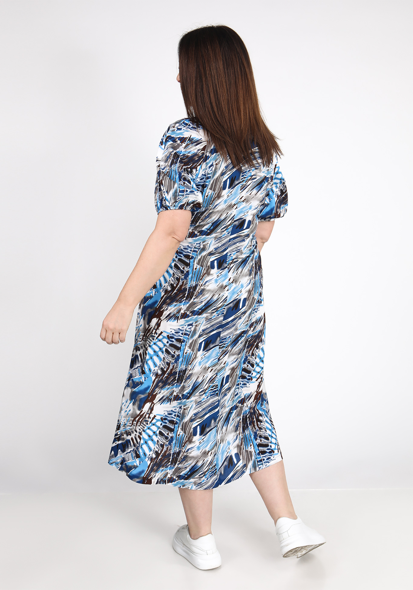 Платье миди с V-образным вырезом Sarah Morenberg, размер 48, цвет синий - фото 3