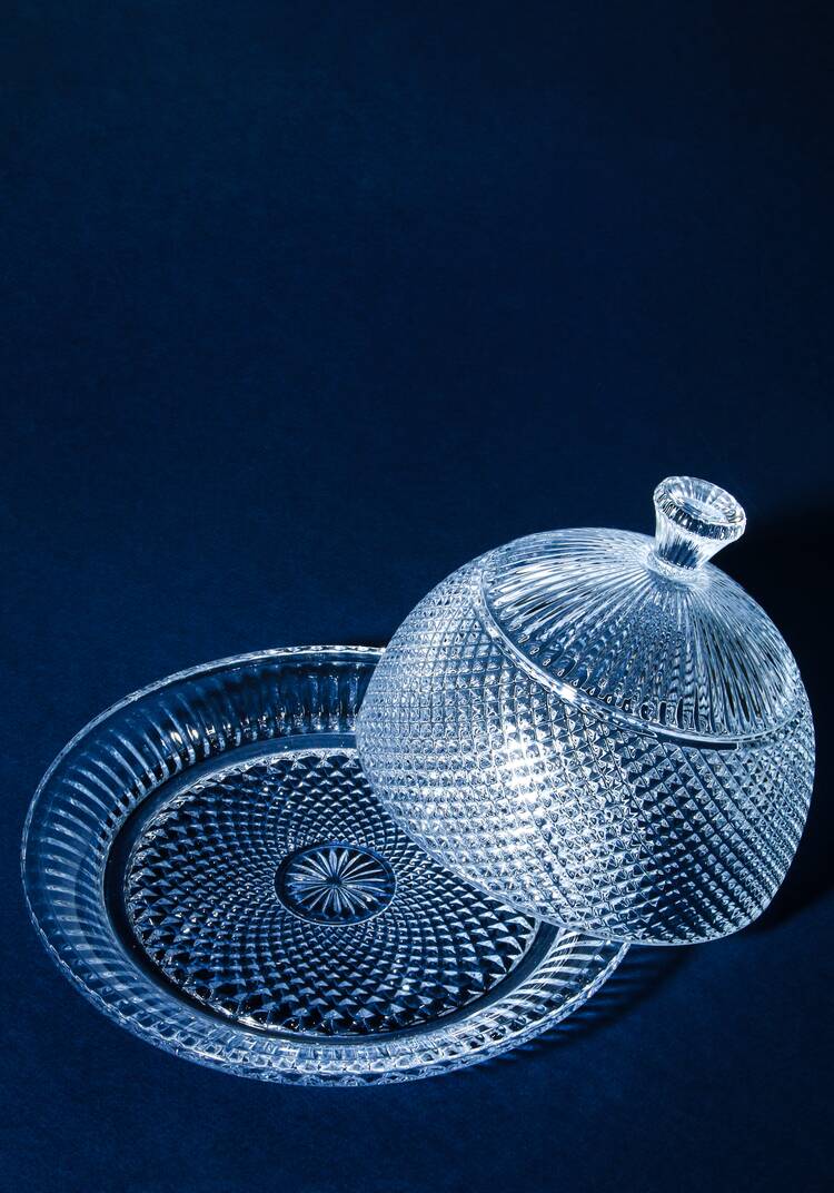 Стеклянное блюдо с крышкой шир.  750, рис. 2