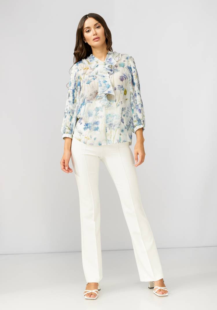 Блуза с бантом и плиссировкой по рукавам шир.  750, рис. 7