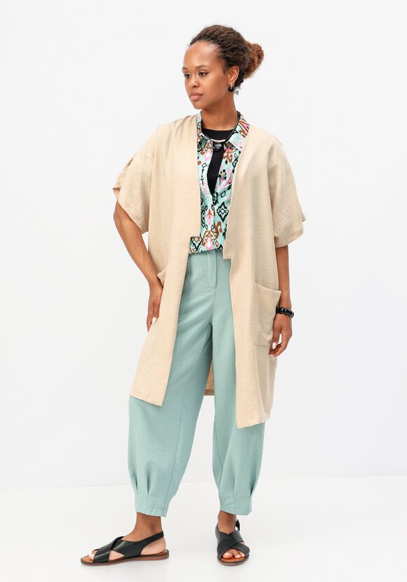 Кардиган-накидка оверсайз со спущенным плечом шир.  580, рис. 2