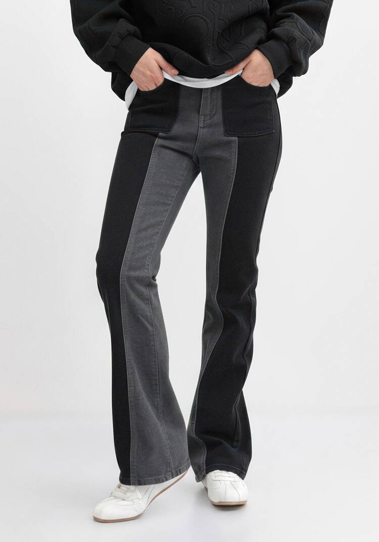 Джинсы комбинированные двухцветные шир.  750, рис. 10