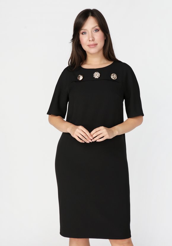 Платье с декором из пуговиц шир.  580, рис. 7