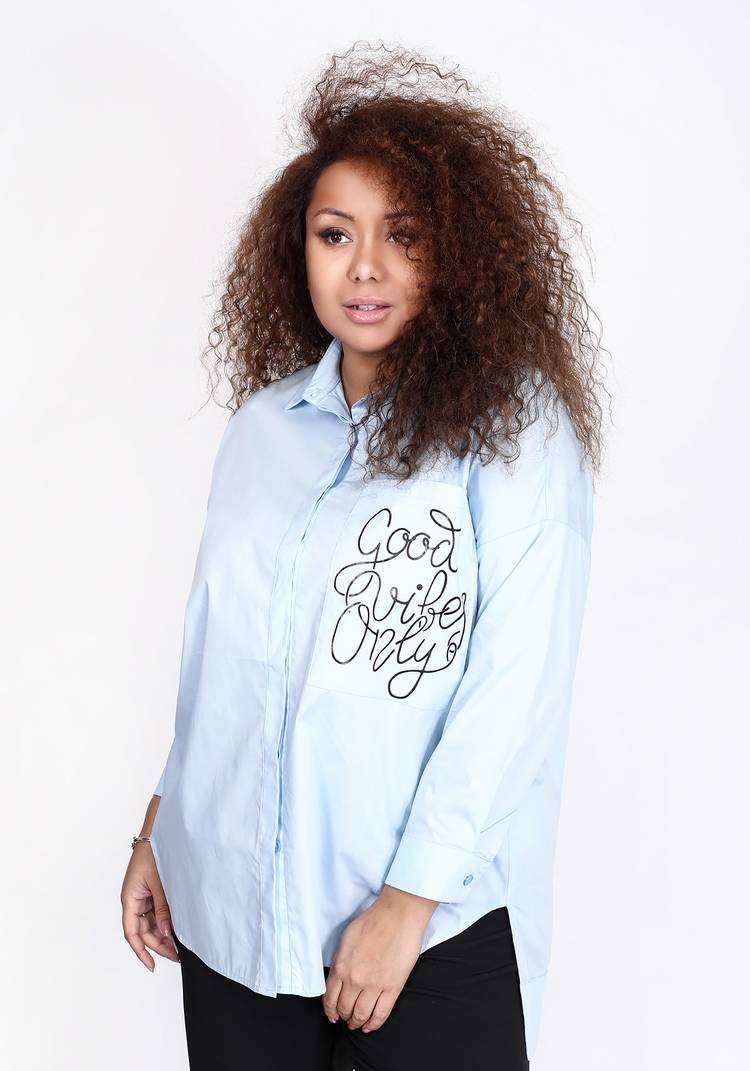 Рубашка с принтом на кармане шир.  750, рис. 8