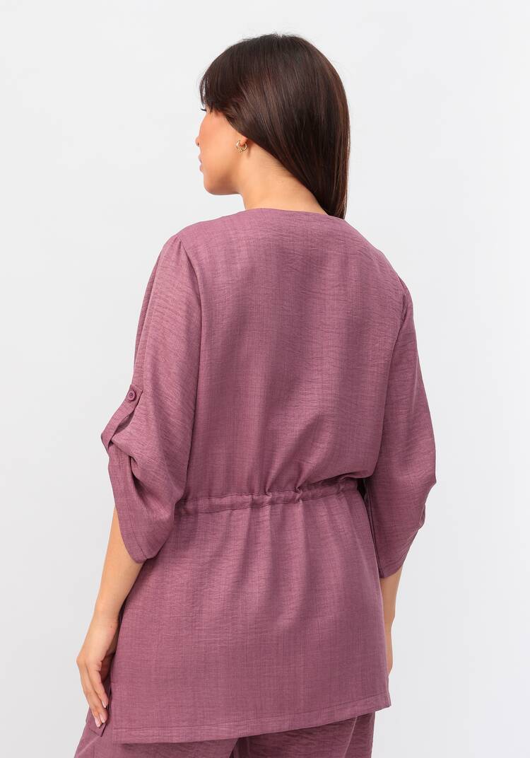 Кардиган на пуговицах с кулиской по талии шир.  750, рис. 22