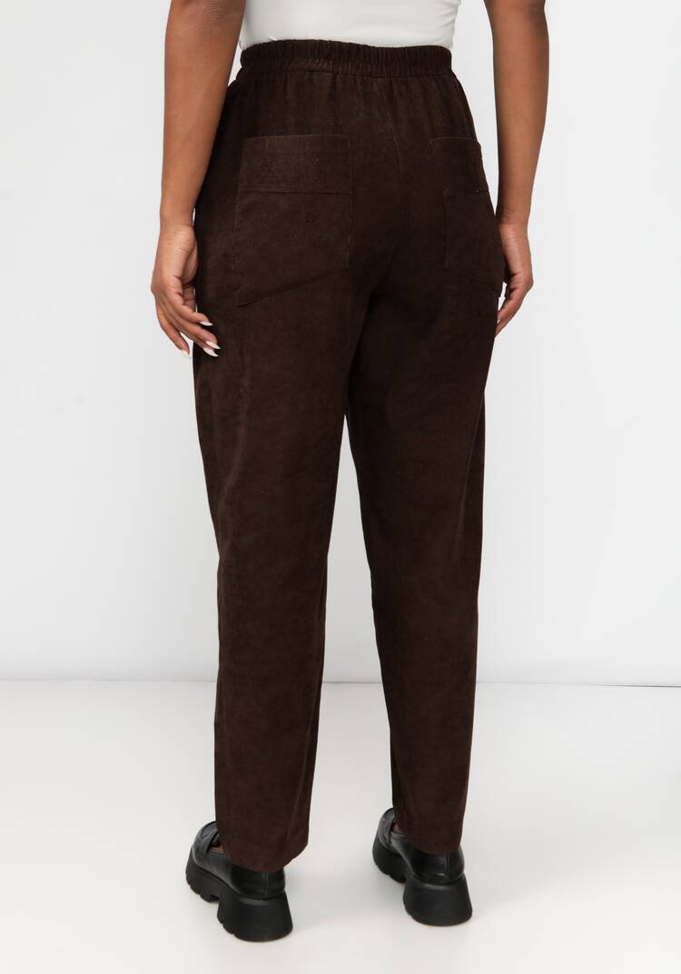 Брюки из микровельвета с рельефами шир.  750, рис. 9