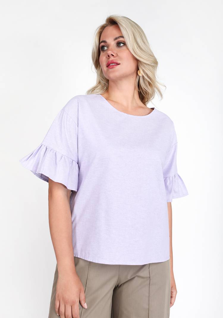 Блуза с рукавами-колокольчики шир.  750, рис. 4