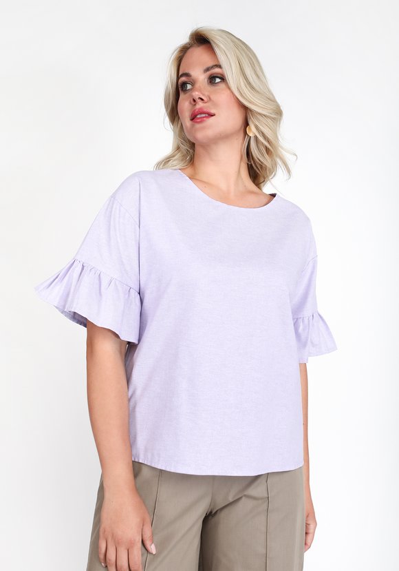 Блуза с рукавами-колокольчики шир.  580, рис. 4