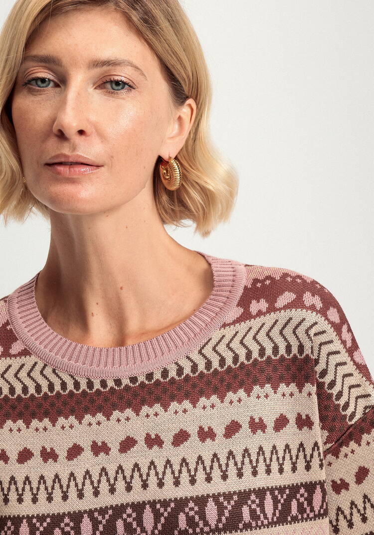 Джемпер со скандинавским рисунком шир.  750, рис. 15