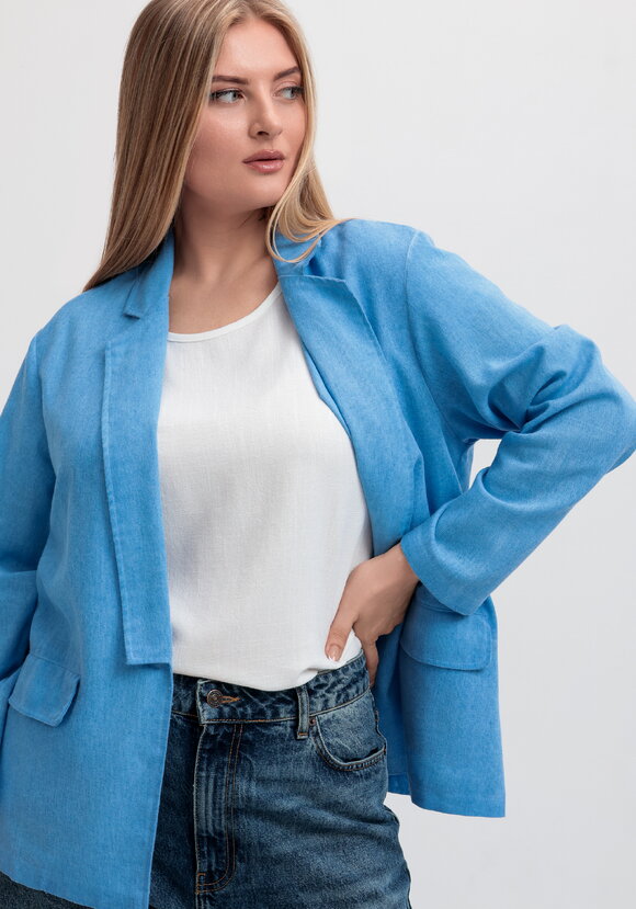 Пиджак прямого кроя с карманами шир.  580, рис. 5