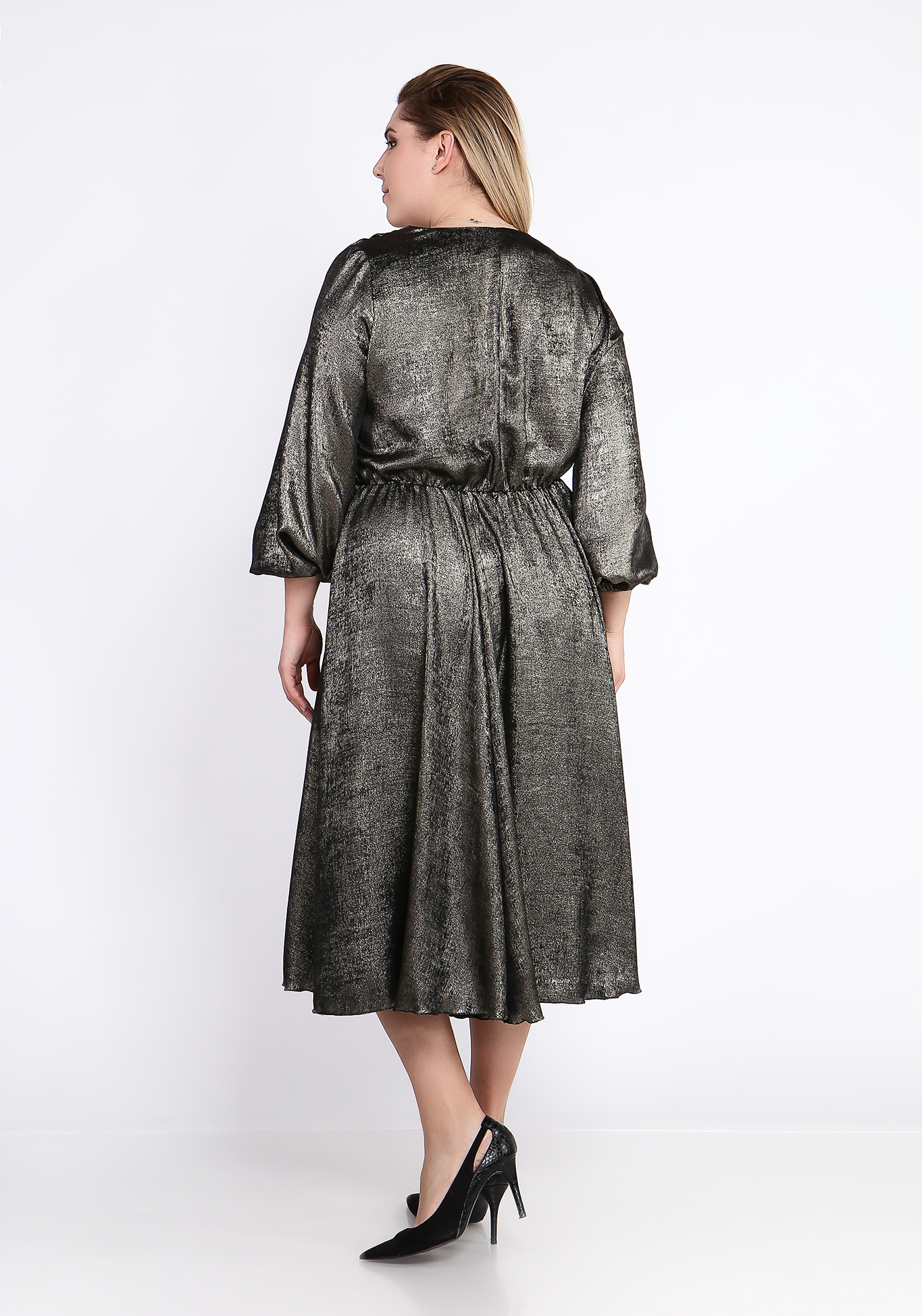 Платье с юбкой-солнце Vivienne Mare, размер 48, цвет серебряный - фото 4