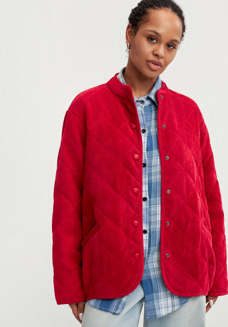 Жакет вельветовый с контрастным подкладом шир.  750, рис. 46