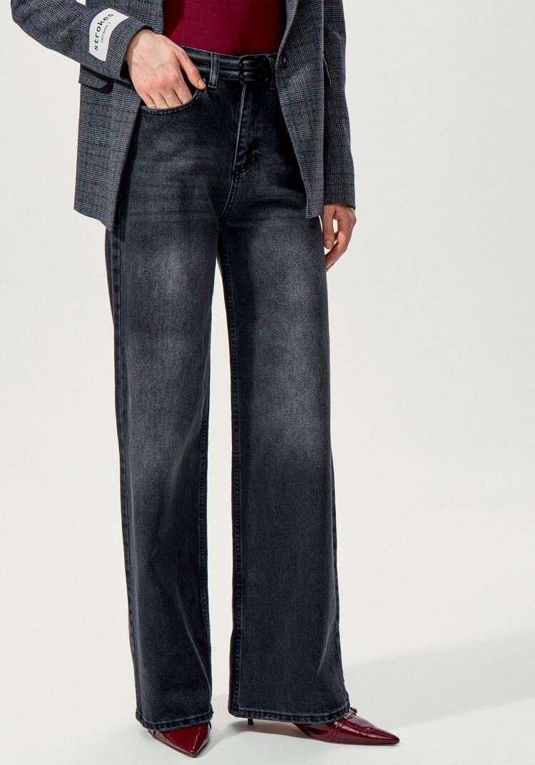 Джинсы прямого кроя с высокой посадкой шир.  750, рис. 18