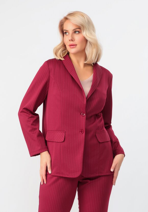 Пиджак однобортный в полоску шир.  580, рис. 9