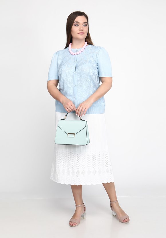 Юбка с ажуром по низу шир.  580, рис. 6