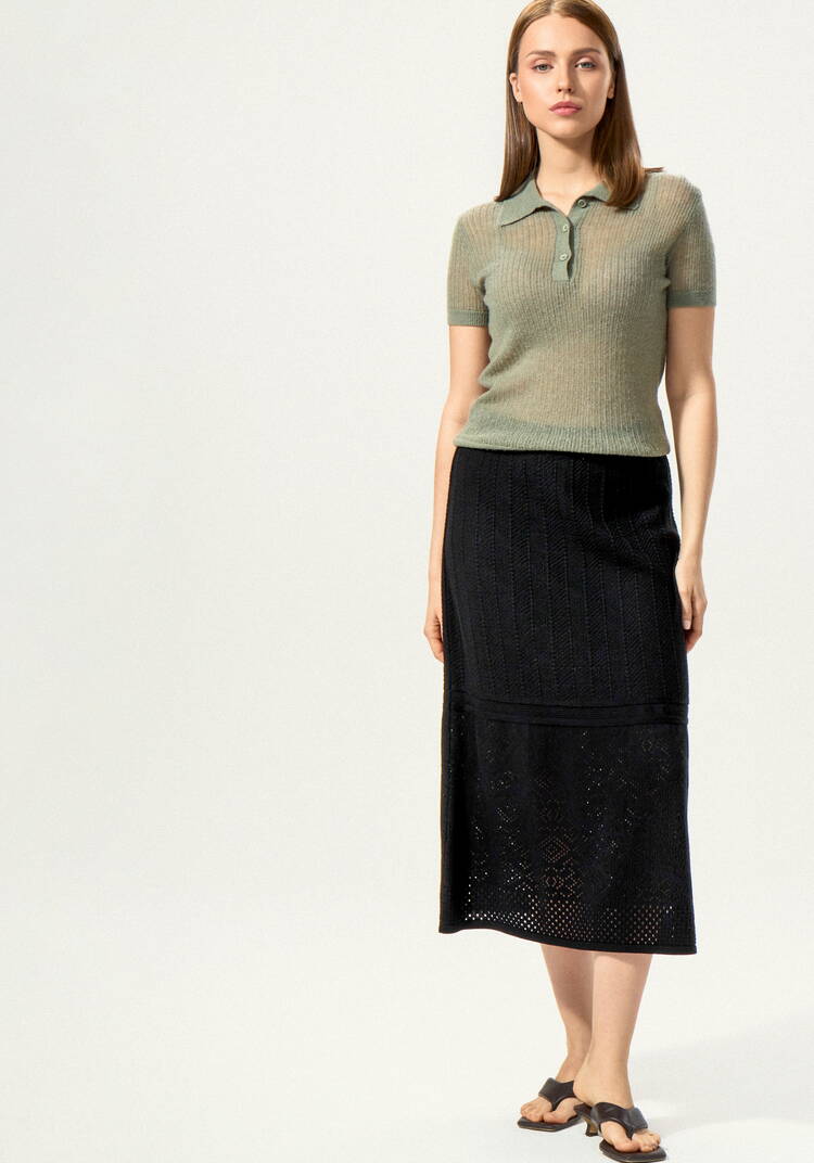 Юбка А-силуэта с каскадным рисунком шир.  750, рис. 16